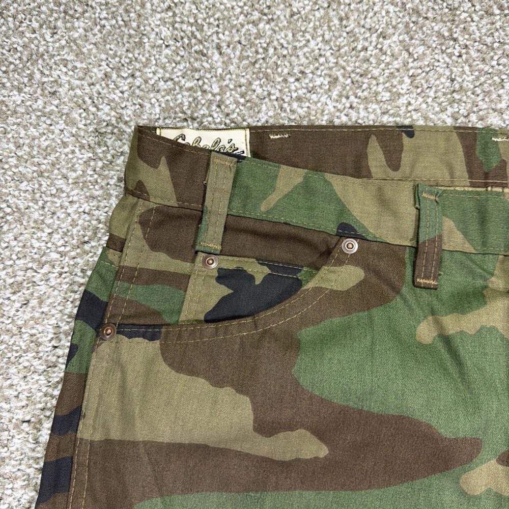 80s Cabelas Woodland Bootcut Riveted 5 Pocket Style Pants Made In USA 37/29 - Picture 2 of 11
